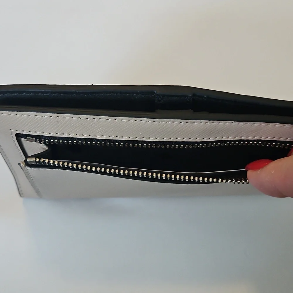 NWT Kate Spade Cameron Slim Bifold Wallet Warm Beige Multi Colorblock WLR00122
